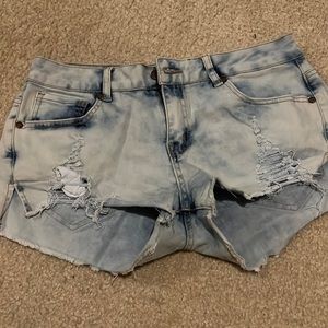 Salvaje denim jean distress shorts